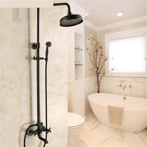 exposed shower faucet