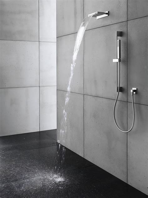 shower faucet with angular design