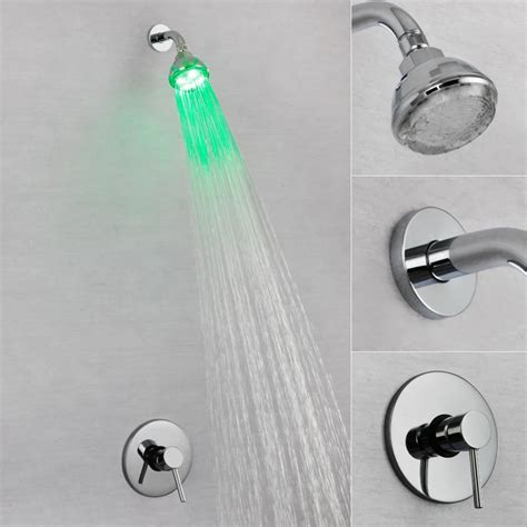 shower faucet with color changing LED