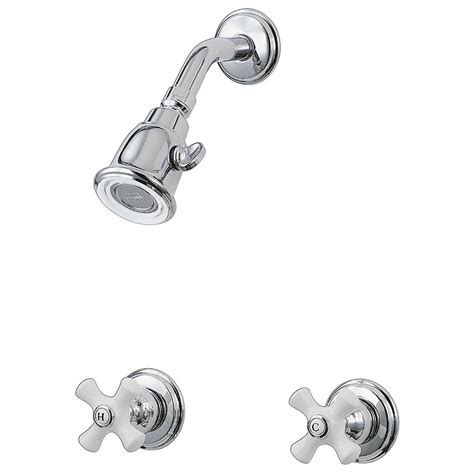 shower faucet with dual finish