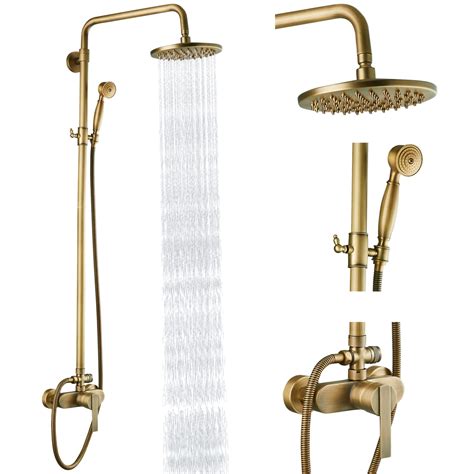 shower faucet with exposed pipe