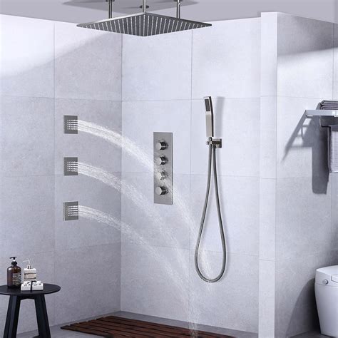 shower faucet with flush mount