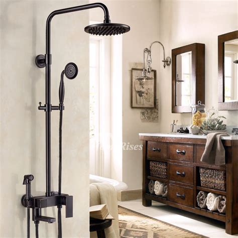 shower faucet with oil rubbed finish