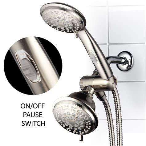 shower faucet with pause button