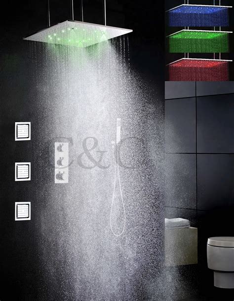 shower faucet with temperature sensitive LED