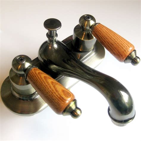 shower faucet with wood handle